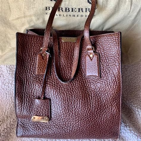 burberry heritage grain leather tote|Burberry outlet tote bags.